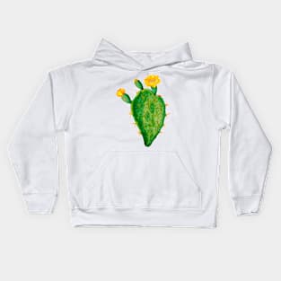 Yellow cactus flower with thorns Kids Hoodie